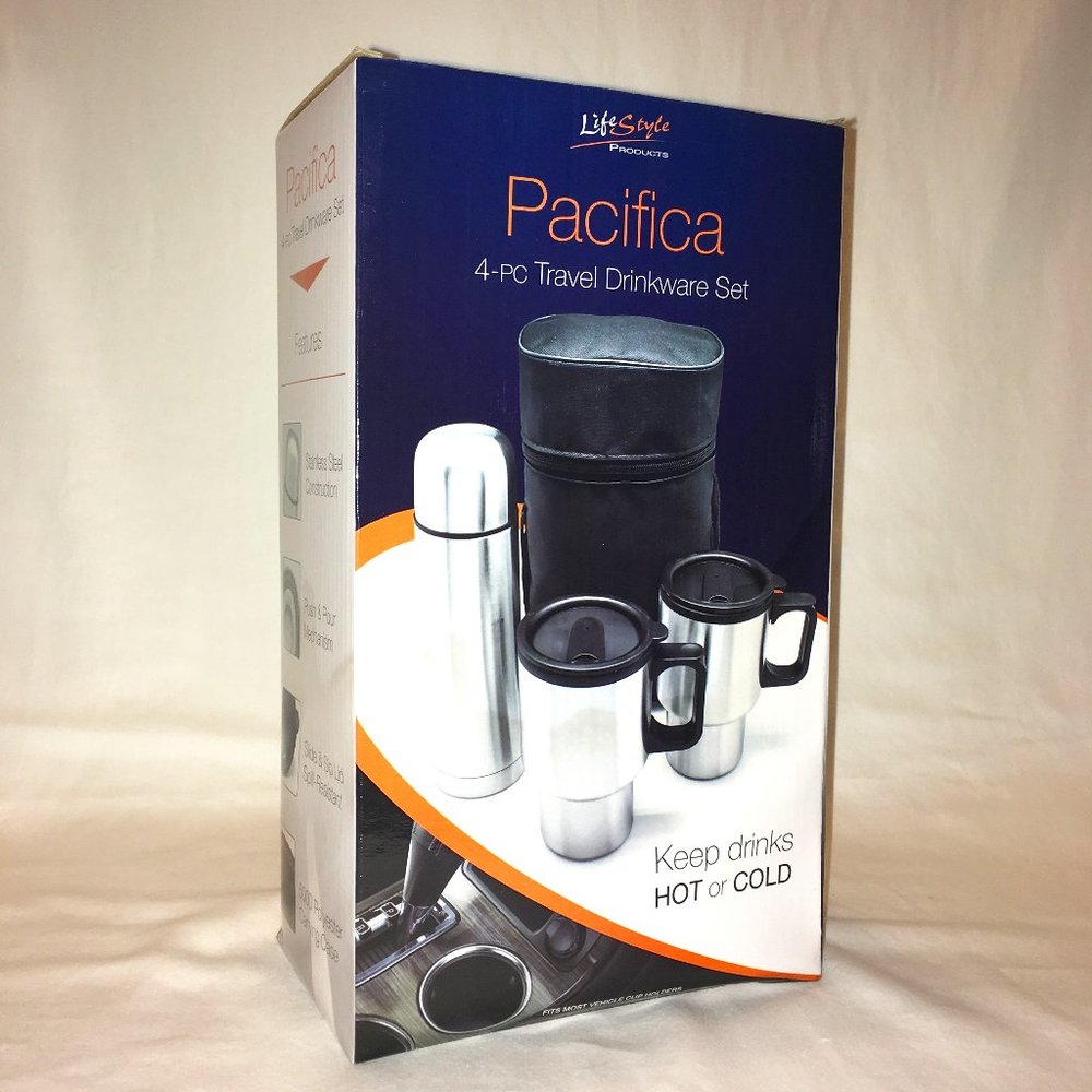 NIB Pacifica 3 pc. Travel Drinkware Set